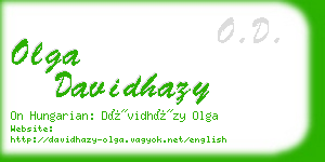 olga davidhazy business card